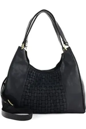 Caterina Lucchi Shopper Shopping Bag, aus echtem Kalbsleder schwarz