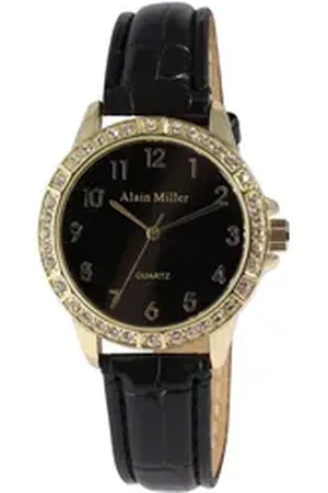Alain Miller Quarzuhr 1900311 Damenuhr mit Lederimitationsband, 22,2 cm