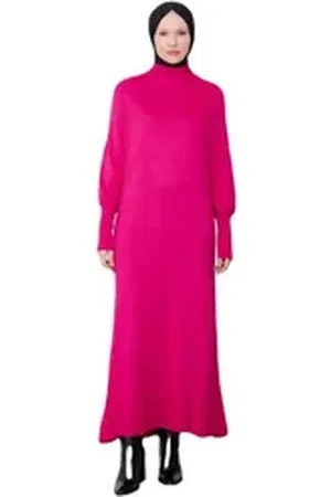 Armine Maxikleid ARMINE Maxikleid Damen, Lässiges Waschbar Damen Kleider Elegant, Gürte rosa 40-42
