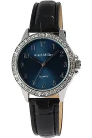 Alain Miller Quarzuhr 1900311 Damenuhr mit Lederimitationsband, 22,2 cm