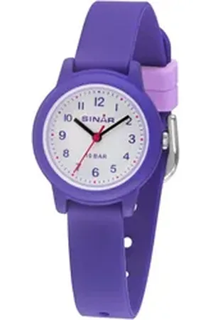 Sinar Quarzuhr XB-24-7, Armbanduhr, Kinderuhr, Mädchenuhr, bis 10bar wasserdicht,Geschenkidee lila