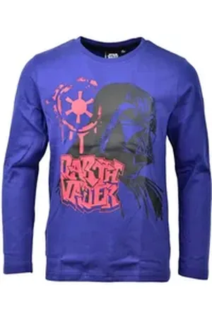 STAR WARS Langarmshirt Darth Vader Jungen Shirt aus Baumwolle Gr.116-152 cm blau 116 cm