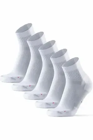 DANISH ENDURANCE Basicsocken Long Distance (5-Paar) rutschfeste Sportsocken, Ideal für Läufer, Anti-Blasen weiß 39/42