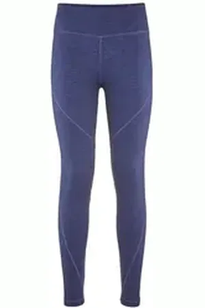 hessnatur Leggings aus Bio-Merinowolle mit Bio-Baumwolle (1-tlg) blau|lila 42
