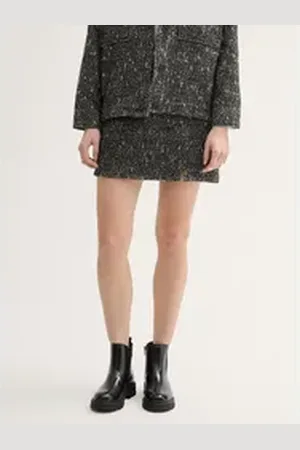 TOM TAILOR Denim Minirock Bouclé Minirock grau XL