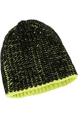 Bullstar Strickmütze Grobstrickmütze ULTRA schwarz/lime, Größe schwarz