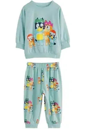 Next Pyjama Offizieller Weihnachtlicher Pyjama, Baumwolle (2 tlg) blau 80-86 (12-18 Mon.)