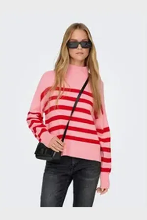 ONLY Stehkragenpullover ONLBARI L/S HIGHNECK KNT rosa S (36)