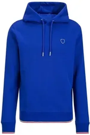 19V69 Italia Hoodie HANINI Herren Kapuzenpullover mit dezentem Logo-Emblem blau 3XL