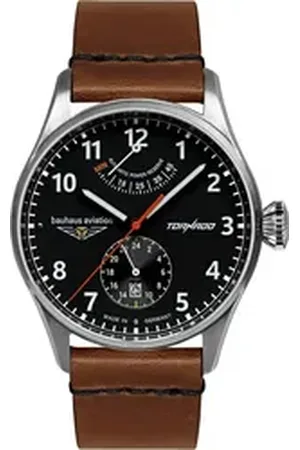 Bauhaus Automatikuhr Tornado 2790-2, Armbanduhr, Herrenuhr, Made in Germany, Mechanische Uhr, Lederarmband braun