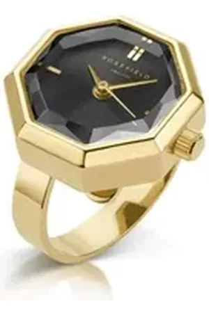 ROSEFIELD Quarzuhr Damenuhr STUDIO Ringuhr Schwarz Gold SBGSG-O67