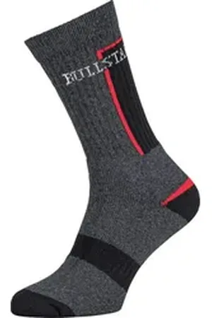 Bullstar Arbeitssocken Universalsocken Plus 2er Pack grau-rot grau