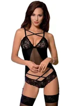 Avanua Corsage AV Lou Corset black - (L/XL,S/M) schwarz L/XL