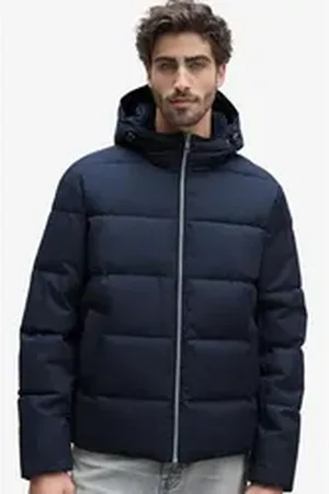 Next Steppmantel Steppjacke mit Kapuze (1-tlg) blau M