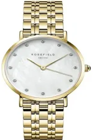 ROSEFIELD Quarzuhr Damenuhr Upper East Side Gold Perlmutt Steine UWGSG-U31 goldfarben