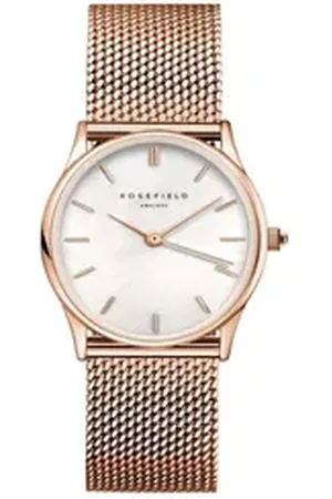 ROSEFIELD Quarzuhr Damenuhr Oval Mesh Rosegold OWRMR-OV12 goldfarben