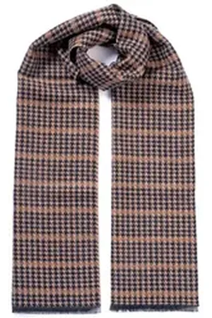 Carlo Monti Strickschal, mit elegantem Hahnentritt blau