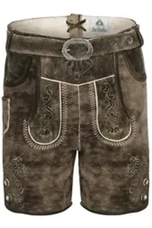 Isar Lederhose Lederhose Kinder - MILO - schiefer 164