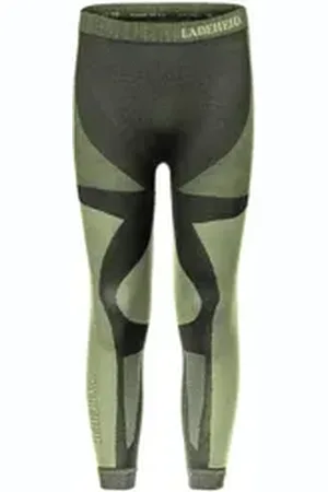 Ladeheid Funktionsunterhose Kinder Thermoaktive Lange Unterhose LASS0009 (1-St) grün|schwarz 122-128