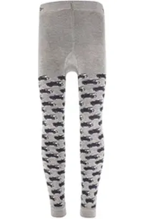 Ewers Strickstrumpfleggings Legging Feuerwehrautos grau 134-146