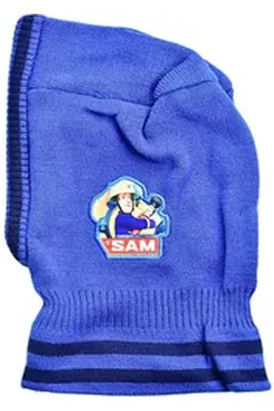 Feuerwehrmann SAM Schlupfmütze Jungen Strickmütze Wintermütze 1-3 Jahre blau