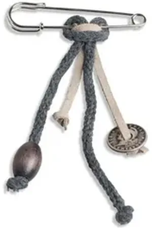 Knit Factory Brosche Zubehör 7x1 cm Anthrazit (1-tlg)