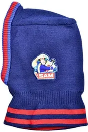 Feuerwehrmann SAM Schlupfmütze Jungen Strickmütze Wintermütze 1-3 Jahre blau