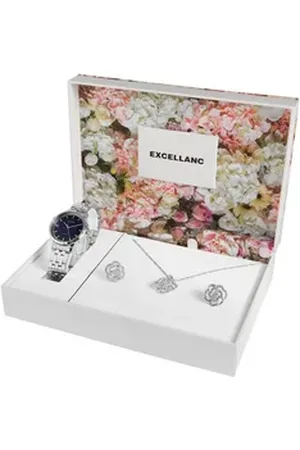 Excellanc Quarzuhr 1800238 Geschenkset mit Uhr, Halskette & Ohrringen