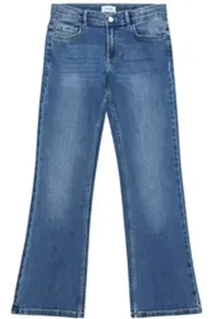 VERO MODA Girl Weite Jeans VMRiver (1-tlg) Plain/ohne Details blau 128