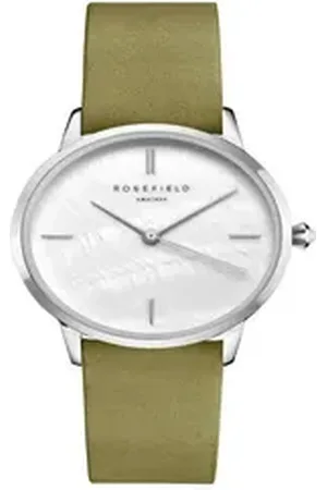ROSEFIELD Quarzuhr Damenuhr Pearl Edit Olive Silver