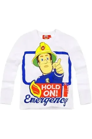 Feuerwehrmann SAM Langarmshirt weiß 128