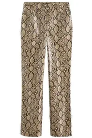 Next Lederimitathose Hose aus Kunstleder mit geradem Bein (1-tlg) braun 36