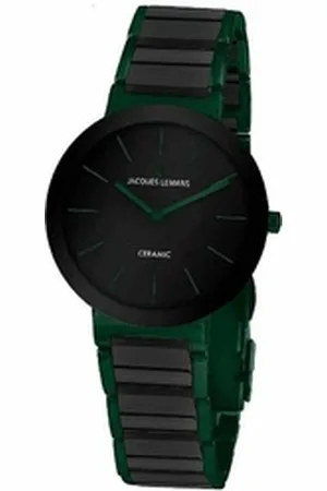 Jacques Lemans Quarzuhr Armbanduhr Monaco Grün/Schwarz Unisex schwarz