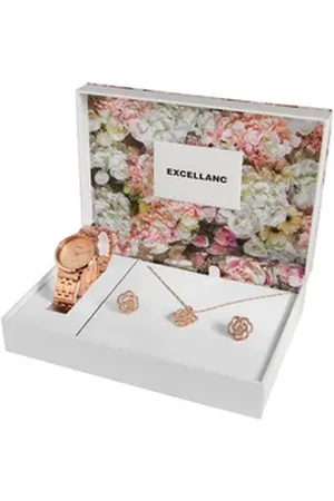 Excellanc Quarzuhr 1800238 Geschenkset mit Uhr, Halskette & Ohrringen