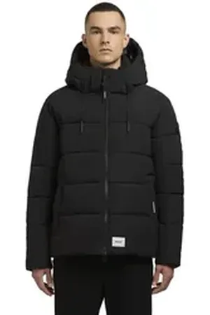 Khujo Winterjacke Loga2-YM Steppjacke mit abnehmbarer Kapuze und Rucksackträgern schwarz L (52)