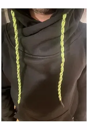 Aaron Bane Hoodie Hoodie Außergewöhnliches Design fluoreszierender Kordel Kapuze XXL