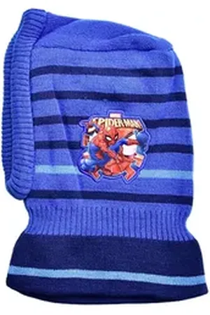 SPIDERMAN Schlupfmütze Marvel Jungen Strickmütze Wintermütze 1-3 Jahre blau