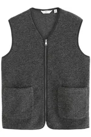 Next Fleeceweste Gilet aus Wolle (1-tlg) grau L