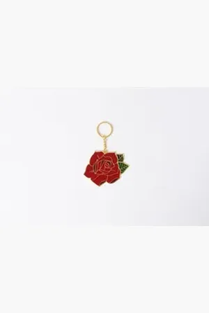 Doiy Schlüsselanhänger Oversized Rose (Schlüsselring ca. Ø 3cm, 1-tlg., Metall), ca. 11,8 x 15 x 1 cm (inkl. Verpackung)
