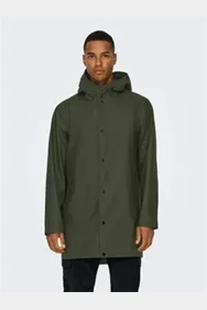 Only & Sons Regenmantel ONSLUCA RAIN COAT OTW grau XXL