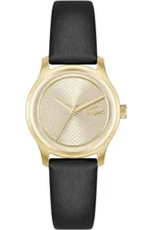 Lacoste Quarzuhr ELYSE 2001413, Armbanduhr, Damenuhr, Lederarmband, analog schwarz
