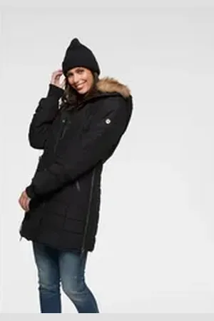 ALPENBLITZ Winterjacke Bern leichter Webstoff, mit abnehmbarer, verstellbarer Kapuze schwarz 34