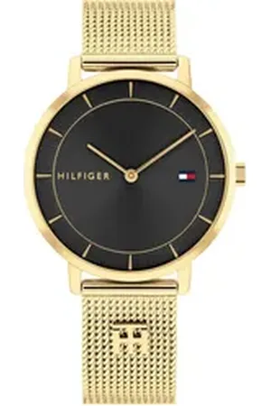 Tommy Hilfiger Quarzuhr TEA 1782739, Armbanduhr, Damenuhr, Edelstahlarmband, analog goldfarben