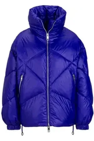 19V69 Italia Winterjacke DEBORA Damen Pufferjacke in Schwarz mit Kapuze und Reißverschluss lila S