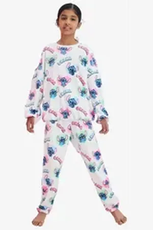 Next Pyjama Lizenzierter Fleece-Pyjama, Lilo und Stitch (2 tlg) weiß 98 (3 J.)
