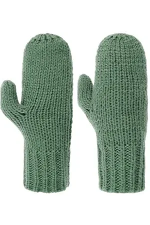 Seeberger Strickhandschuhe (1-St) Damenhandschuhe mit Futter grün