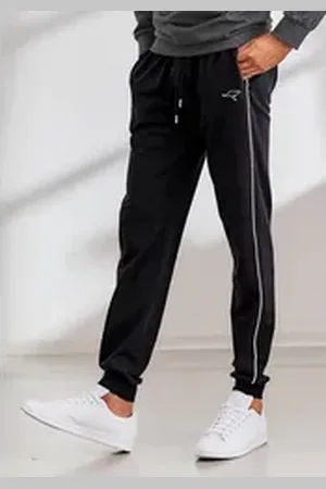 KangaROOS Sweathose Jogginghose mit kleinem Logodruck schwarz 48/50 (M)