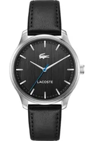 Lacoste Quarzuhr LISBON 2011372, Armbanduhr, Herrenuhr, Lederarmband, analog schwarz