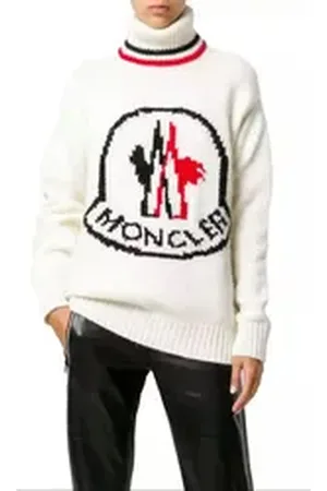 Moncler Kaschmirpullover Gamme Rouge Unisex Rollkragenpullover aus Kaschmir Handgestrickt beige S