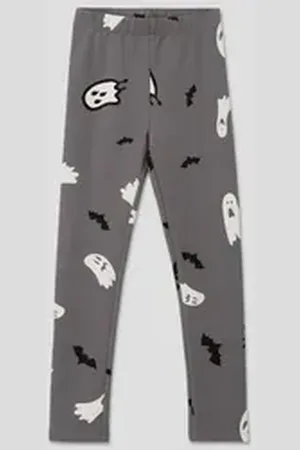 QS by s.Oliver Leggings Leggings mit Halloween-Print grau 116